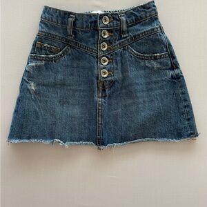 Zara Girl Blue Denim Mini Skirt size 6